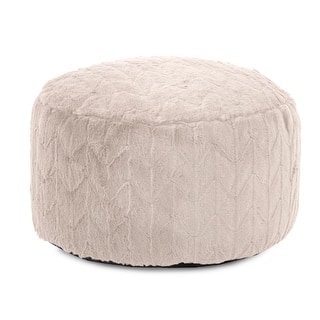 Allan Andrews Foot Pouf Angora Natural