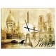 preview thumbnail 2 of 7, Designart 'Old Beautiful Paris' Oversized Industrial Wall CLock