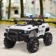preview thumbnail 17 of 19, 2-Seater 12V Police Car Ride-on Truck wRemote Control & Siren, Kids Electric Car wSuspension, MP3 Player, Lights, Music, Horn