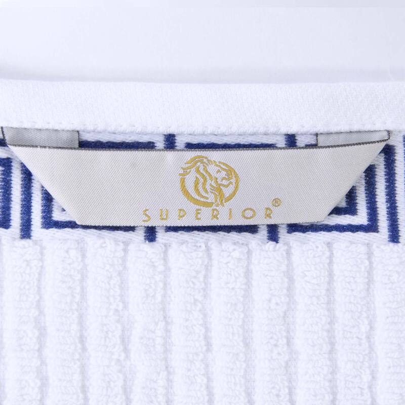 Superior Athens Cotton Floral Border Greek Key 6-Piece Towel Set
