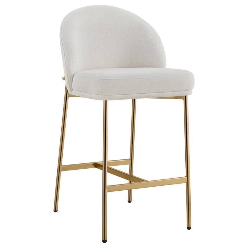 Spruce & Spring Upholstered Counter Bar Stool with Metal Frame