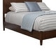 preview thumbnail 4 of 3, Full Platform Bed with Panel Headboard, Walnut Brown