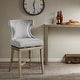 preview thumbnail 15 of 45, Madison Park Carson Swivel Counter Stool Single - Light Grey