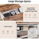 preview thumbnail 13 of 51, Coffee Table Lift Top Square Center Table Barn Door Adjustable Shelves