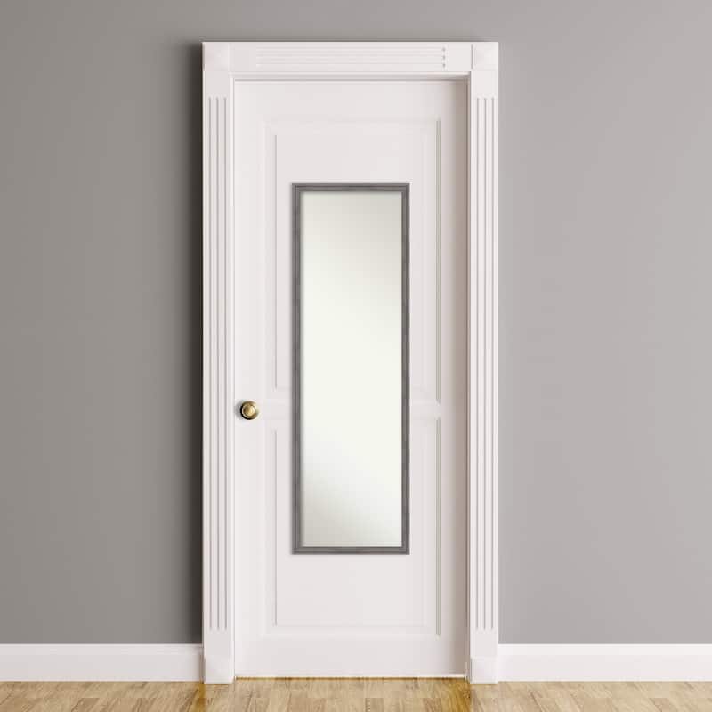 Florence Non-Beveled Framed Full-Length On the Door Mirror - Glass Size 14x48