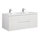 preview thumbnail 65 of 169, CASAINC Floating Bathroom Vanity with Resin Top Basin and Soft Closing Drawers