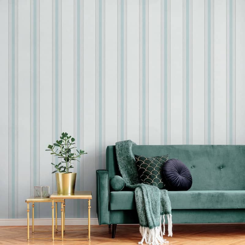 Galerie Wallcoverings Spring Blossom Stripes Fabric Effect Non-woven Matte Wallpaper Roll