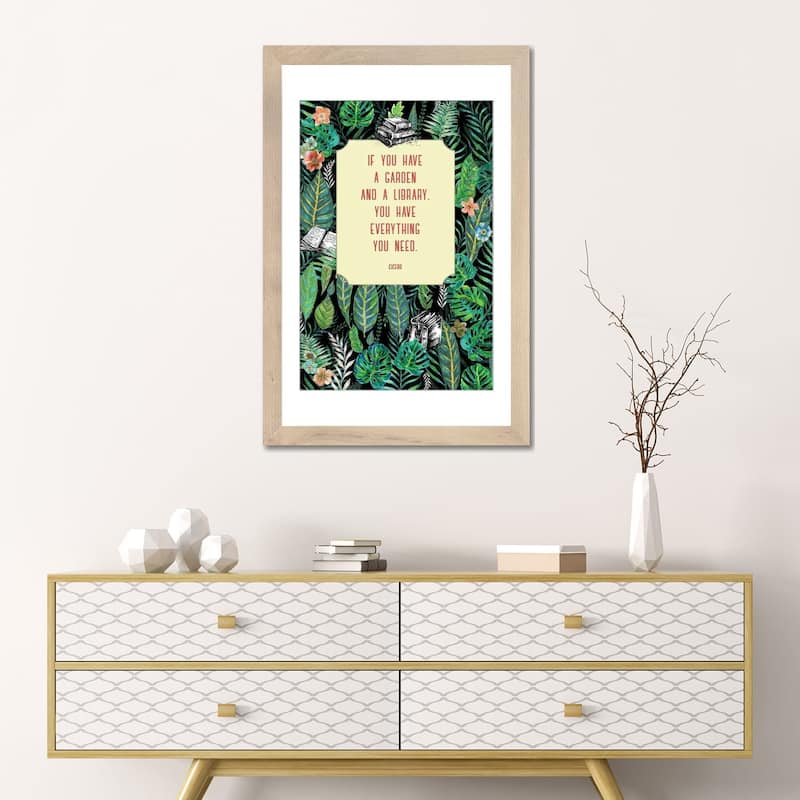 iCanvas "A Garden And A Library - Book Lover's Gift" by Fanitsa Petrou