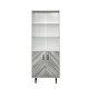 preview thumbnail 3 of 7, Nestfair Modern Sideboard Storage Cabinet with Open Shelves - 68 in. H