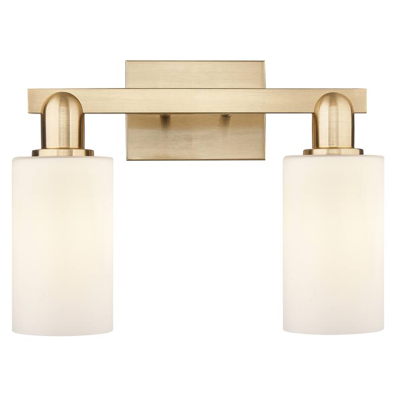 Innovations Lighting Endless Possibilities Arcadia - Clymer - 2 Light 15" Bath Vanity Light - Champagne Bronze/Matte White