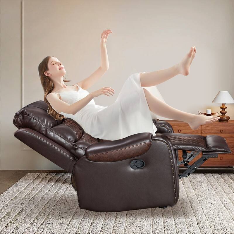 Big Size Faux Leather American Design Recliner Chair for Living Room