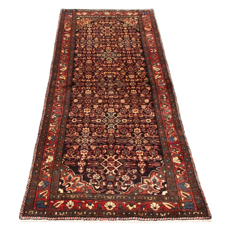 Andelz Black, Red Rug 3'6" x 9'10" - 3'6 x 9'10