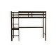 preview thumbnail 52 of 52, Twin Size High Loft Bed with Desk Underneath, Rubberwood Frame, Safety Guardrail and Ladder for Teens, Kids, Dorm or Bedroom