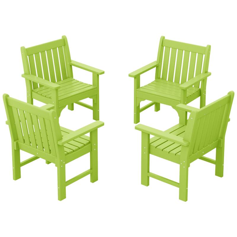 Laguna Poly Garden Arm Chair (Set of 4) - Lime