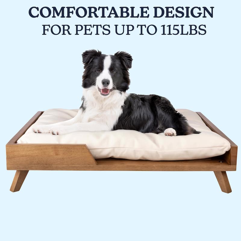 PETMAKER Elevated Dog Bed - 36” x 29.5” Indoor Dog Bed with Soft Cushion
