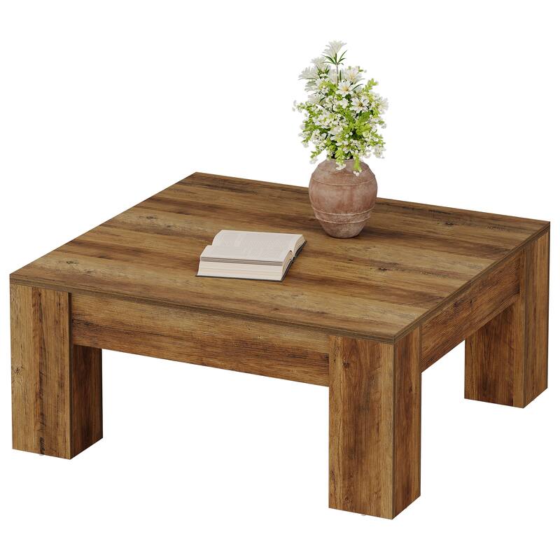 Wood Coffee Table, Tea Table Cocktail Table, Living Room Accent Center Table