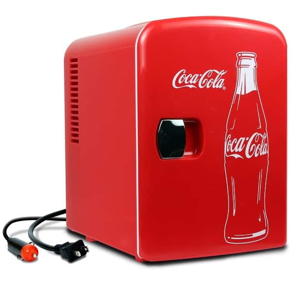 slide 2 of 9, Coca-Cola Classic Bottle 6 Can Mini Fridge - 4L