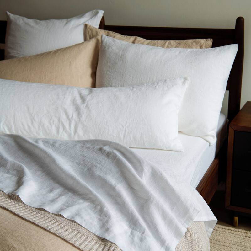 100% French Linen Pillowcase Set by BOKSER HOME