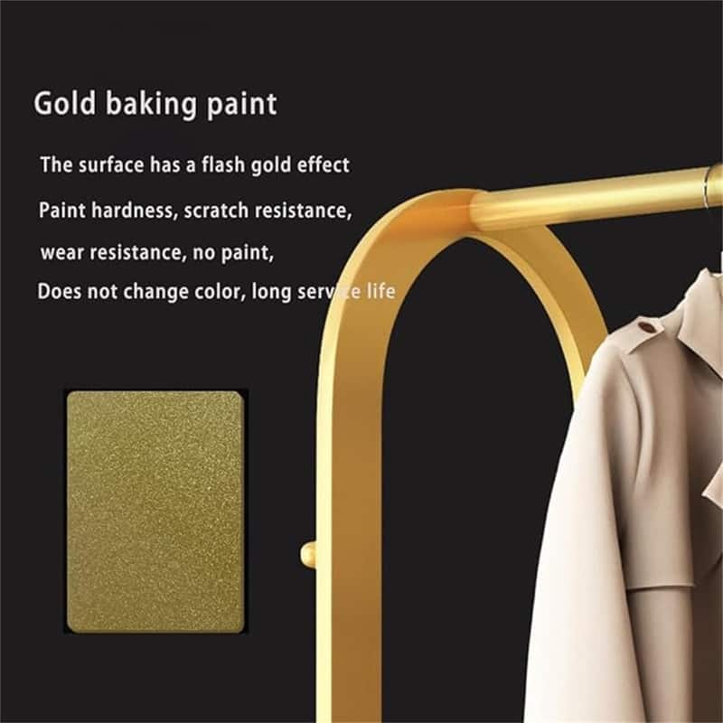 Gold clothing racks for hanging clothes - 15.8"D x 31.5"W x 67.7"H
