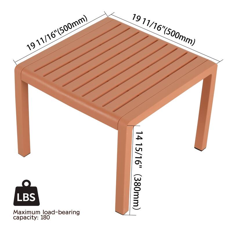 2-Piece Indoor/Outdoor Furniture Set 1 Chairs & 1 Coffee Tables Waterproof PP Material - Easy Assembly Patio Conversation Set