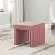 preview thumbnail 6 of 114, HomePop Modern Channel Ottoman Blush Velvet