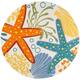 Nourison Aloha Coastal Beach Starfish Indoor/Outdoor Area Rug