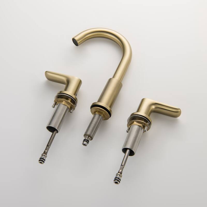 Widespread Double Handles Bathroom Sink Faucet With Swivel Spout