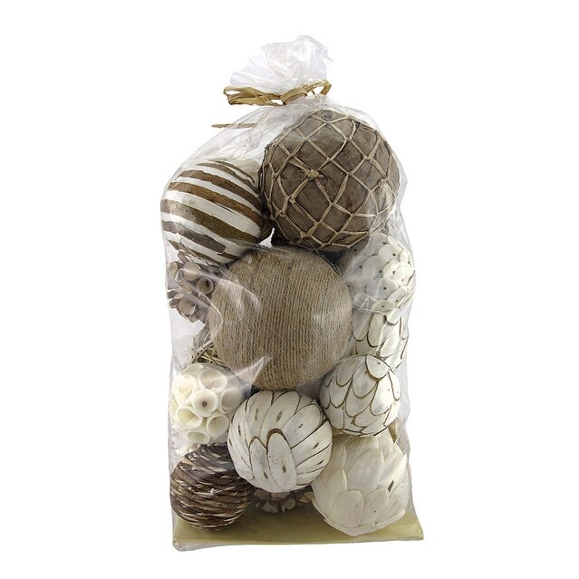 Assorted Natural Decorative Balls Vase Filler 23 Count Overstock 16838417