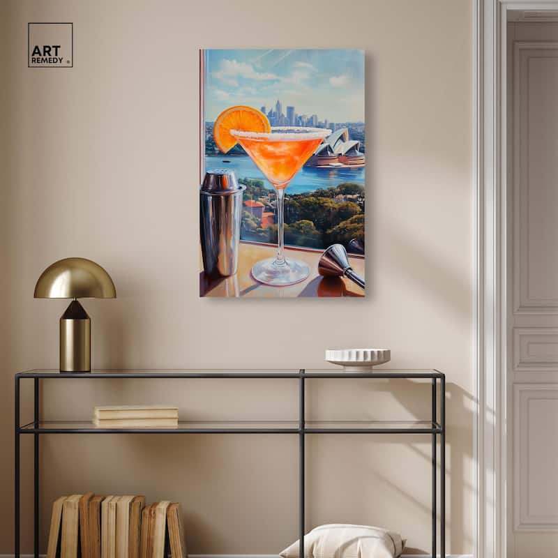 Classy Drink in Australia Canvas by Art Remedy, Gallery Wrapped