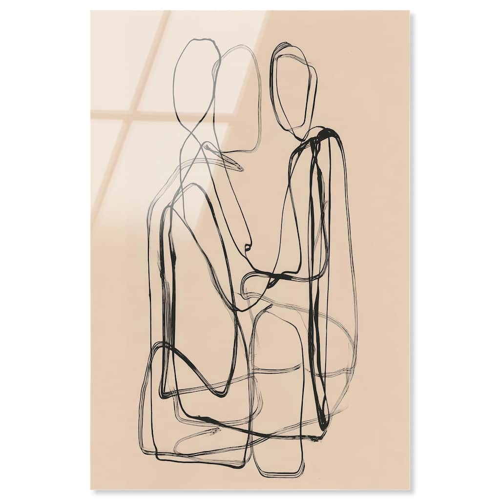 Embrace of Lines III Acrylic by Art Remedy, Ready to Hang