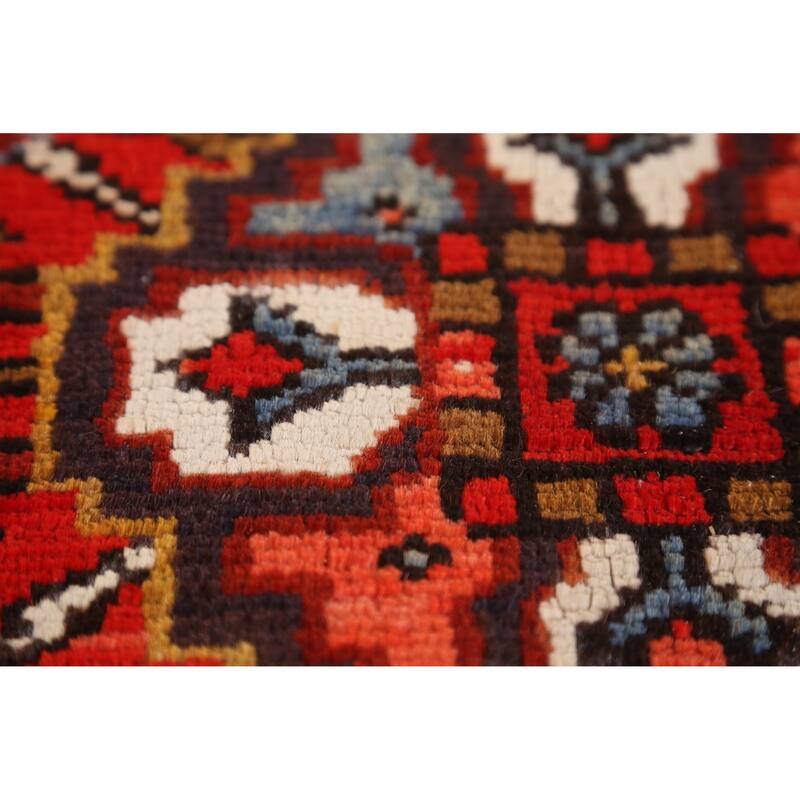 Hand Knotted Oriental 100% Wool Carpet Traditional Medallion Red Heriz Area Rug - 10' 4'' X 7' 6''