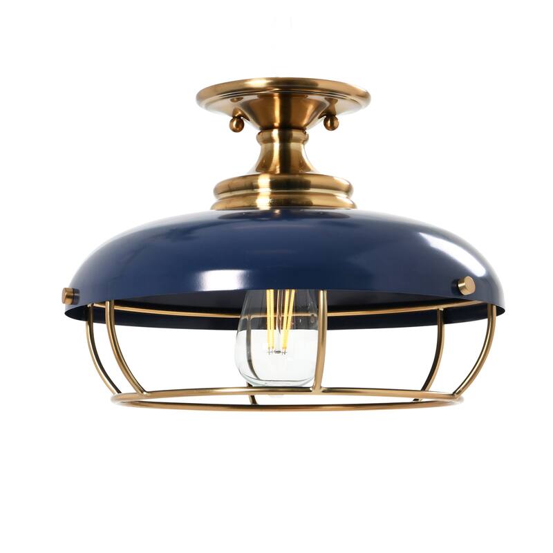 Robert Stevenson Lighting Presley - Semi-Flush Mount Ceiling Light - 13.0"L x 13.0"W x 9.0"H