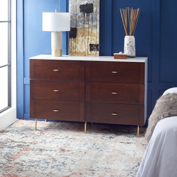 SAFAVIEH Genevieve 6 Drawer Dresser Overstock 34559134