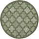 preview thumbnail 53 of 99, Nourison Easy Care Indoor/Outdoor Moroccan Trellis Area Rug 4' x Round - Green