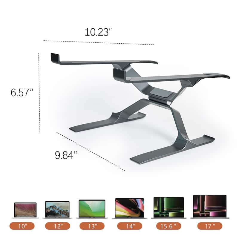 Adjustable Aluminum Laptop Stand Laptop Cart With Stable X-Frame For Home/Office Desk