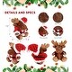 preview thumbnail 2 of 4, DolliBu Santa Brown Sitting Moose Stuffed Animal Toy with Santa Outfit - 10 inches