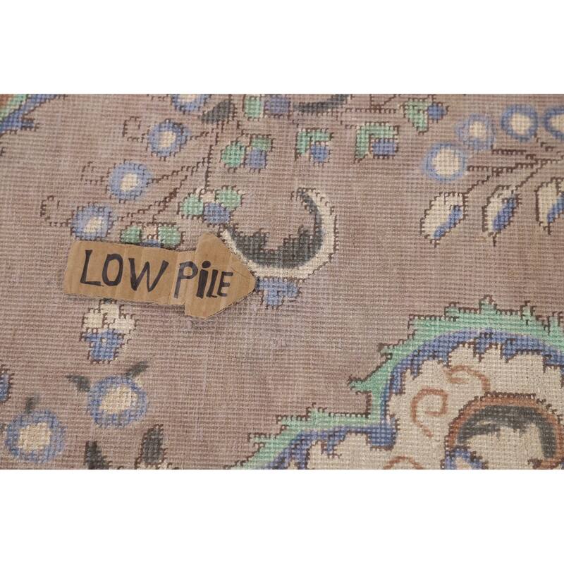 Overdyed Vintage Tabriz Persian Vintage Rug Hand-Knotted Wool Carpet - 6'5"x 9'1"