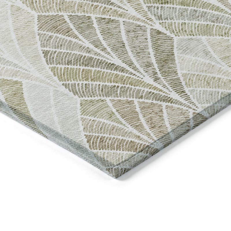 HomeRoots Geometric Transitional Rectangle Outdoor Rug