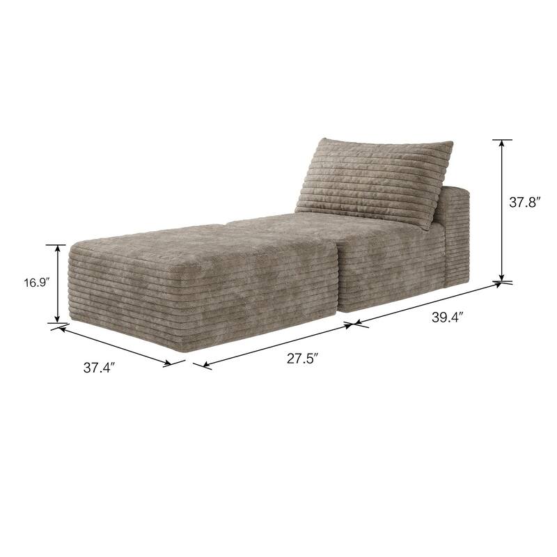 66.9-in Casual Camel 1 -seater Reclining Sectional - 8' x 10'
