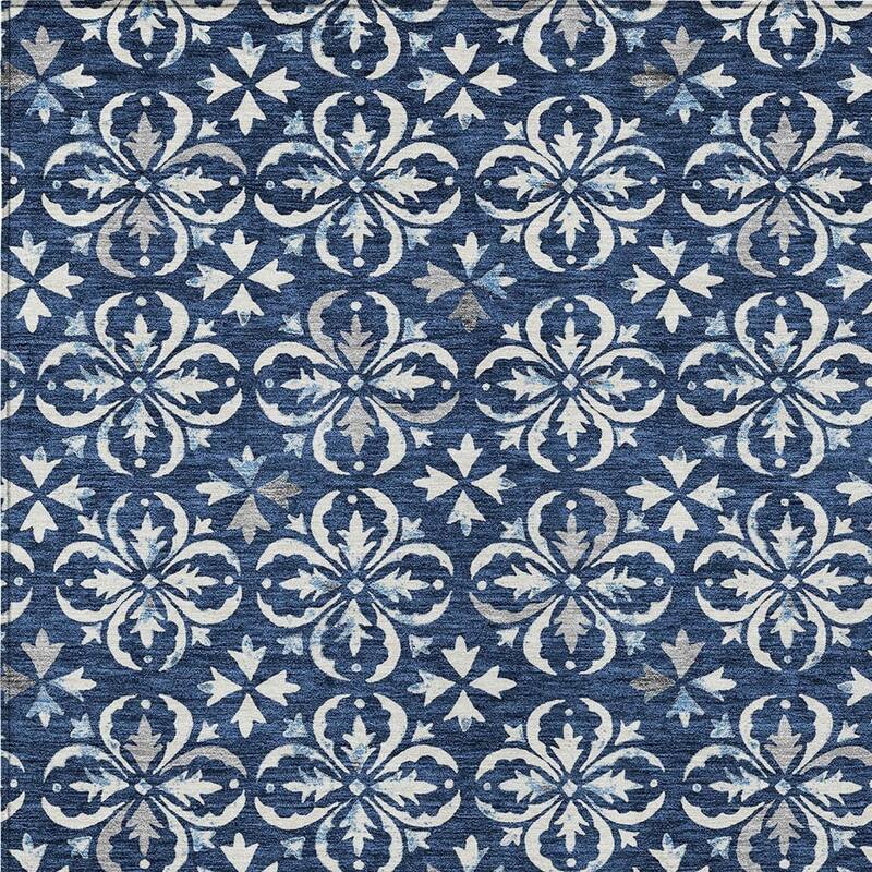 HomeRoots Floral Transitional Rectangle Outdoor Rug