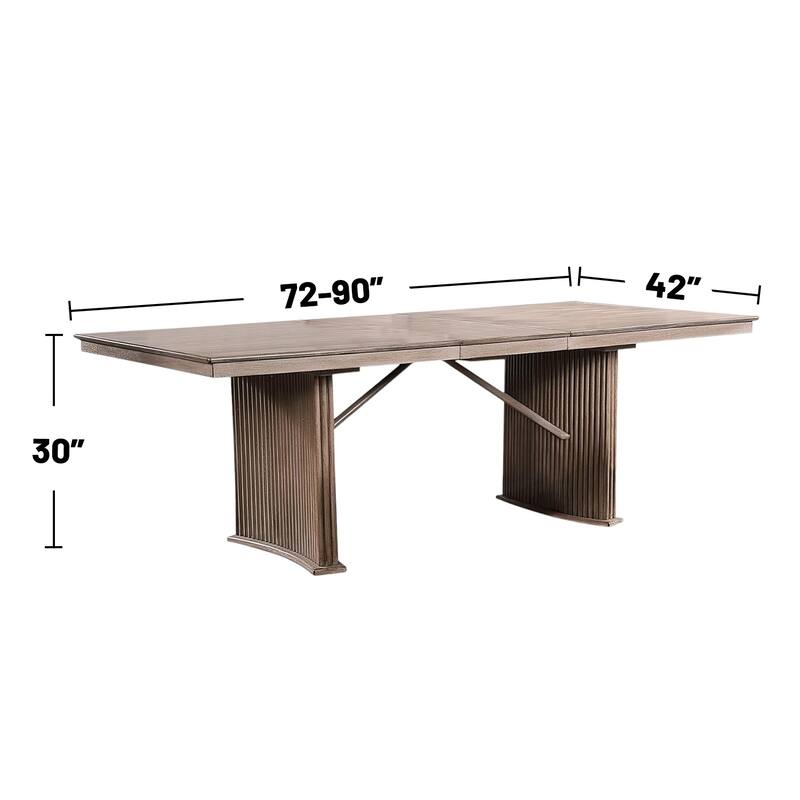 Wooden Dining Set with Bench in Natural Ash