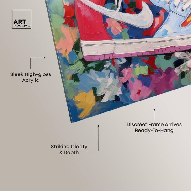 Whimsical Sneaker Acrylic by Art Remedy, Ready to Hang