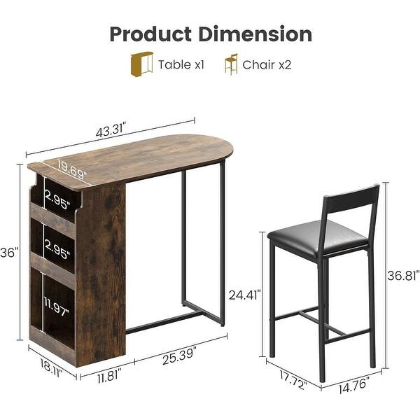 dimension image slide 2 of 3, Dining Room Table with Double Tier Wine Rack and Glasses Hanging