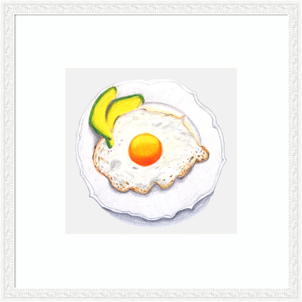 Huevo Frito Con Aguacate by Elizabeth C Wood Framed Wall Art Print