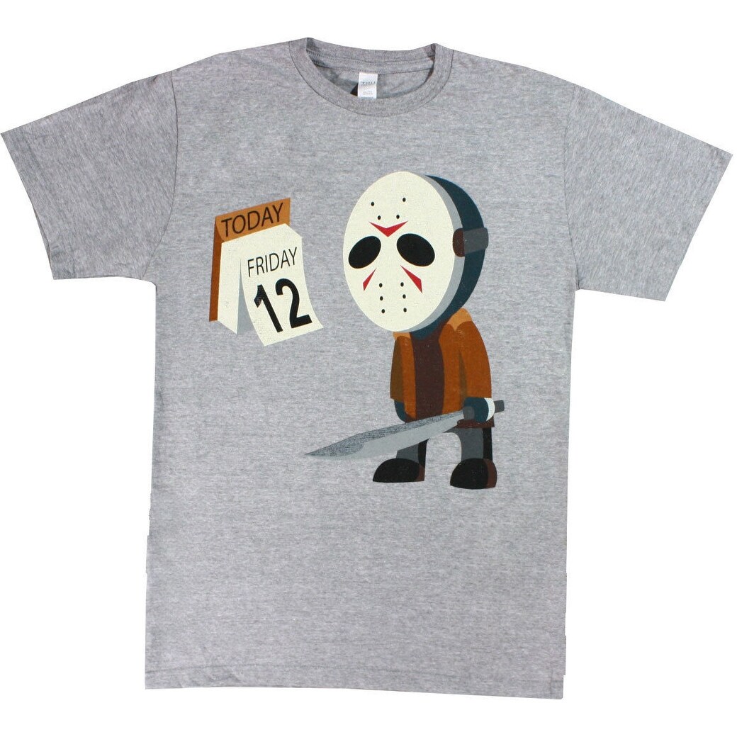 Shop Friday The 13th Jason Voorhees Calendar Men S Gray Shirt Overstock 18653599