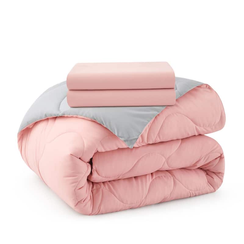 Lightweight Reversible Down Alternative Comforter Set