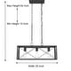 preview thumbnail 31 of 48, Acroma 3 - Light Linear Modern Farmhouse Rectangle Chandelier - N/A