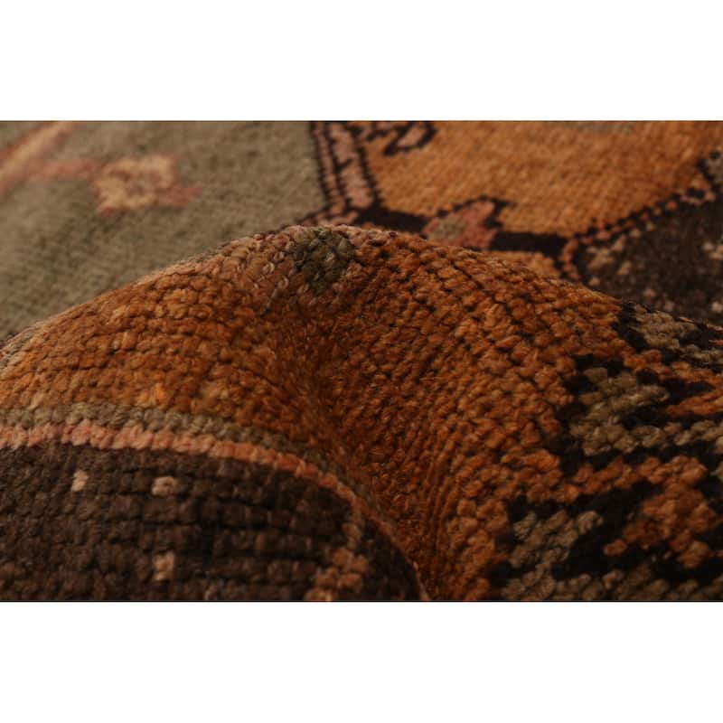 ECARPETGALLERY Hand-knotted Melis Vintage Burnt Orange Wool Rug - 5'0 x 11'11
