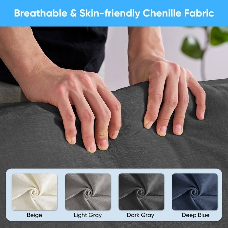 Mixoy 217''U-Shaped Modular Sectional Sofa,8-Seater Cloud Couch with Ottoman and Cushions,Sleeper Deep Seat Couches - 6+2