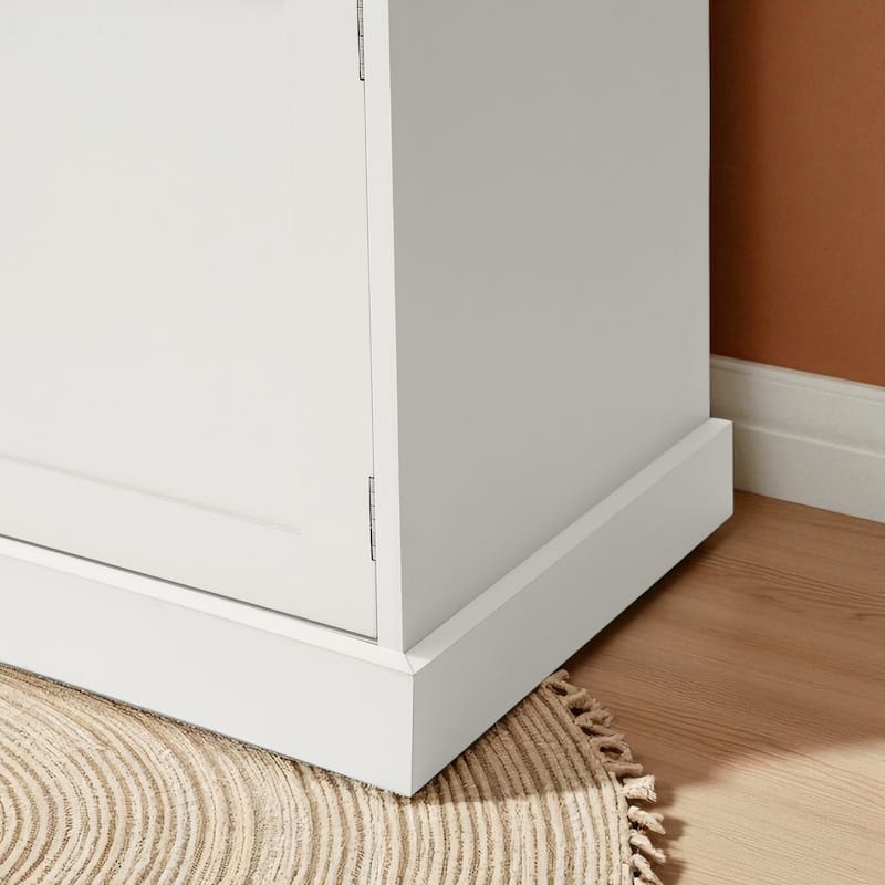 47.2" Hall Tree with Cushion Bench, 3 Hooks, 2 Drawers & 2 Cabinets, Entryway Coat Rack Storage Organizer